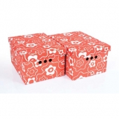 Набор картонных ящиков для хранения А4 красный мак 2шт 0611.16
