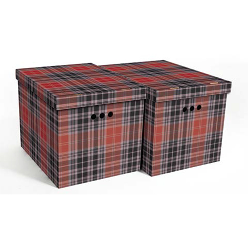 Набор картонных ящиков для хранения XL шотландка 2 шт 1217.4