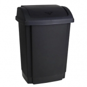 Мусорное ведро "SWING" 15л черное 1346