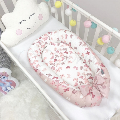 Кокон для новорожденных Baby Design Premium Бабочки