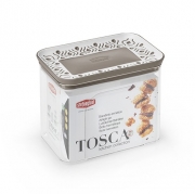 Емкость для хранения продуктов прямоугольная 1,2л Tosca коричневая