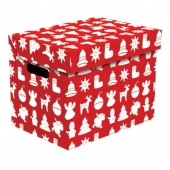 Ящик для хранения картонный ONE рождество красный 2437.32
