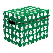 Ящик для хранения картонный ONE рождество зеленый 2437.31