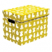 Ящик для хранения картонный ONE рождество золотой 2437.34