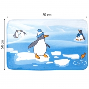 Коврик для ванной tatkraft penguins c противоскользящим основанием 50х80 см 18624