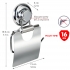 Держатель для туалетной бумаги tatkraft megalock металлический с вакуумной присоской 13х19.5х3 см 11458