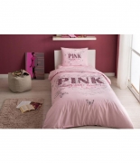 Комплект постельного белья Tac ранфорс Pink V51 Pembe евро розовый