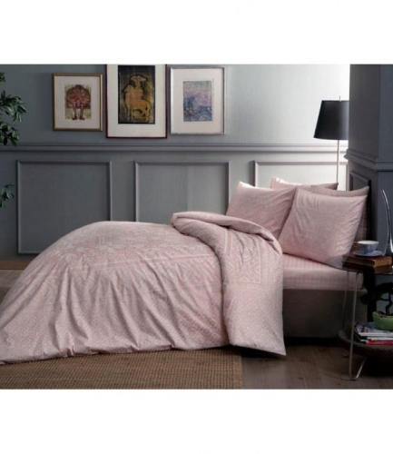 Комплект постельного белья Tac сатин Fabian V52 pembe семейный розовый