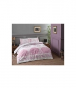 Комплект постельного белья Tac ранфорс Aryan V02 pembe полуторный розовый