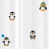 Тканевая штора для ванной комнаты с кольцами 12 шт tatkraft funny penguins 10482