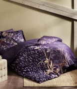 Комплект постельного белья Tac сатин Delux Alita V03 mor евро фиолетовый