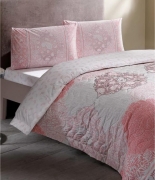 Комплект постельного белья Tac Complete set Aryan V02 pembe евро розовый