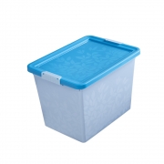Ящик для хранения с крышкой Жасмин 22л голубой 7122-1