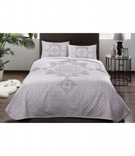 Комплект постельного белья с пике Tac Elegance V03 lila евро лиловый