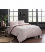 Комплект постельного белья Tac ранфорс Sarah V02 евро розовый