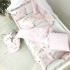 Постельный комплект Baby Design Коты в облаках розовый 7 ед.