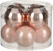 Елочные шарики комплект 8 шт цвет розовый 25721