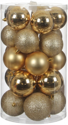 Елочные шарики комплект 23 шт цвет золотой 75889