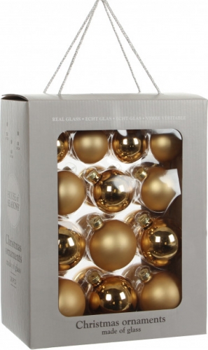 Елочные шарики комплект 26 шт цвет золотой 78101