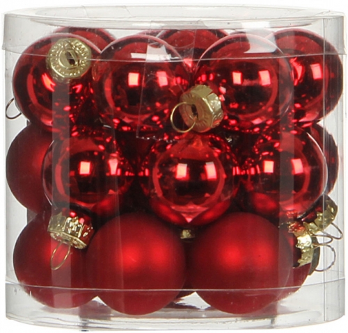 Елочные шарики комплект 24 шт цвет красный 78125