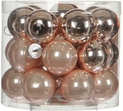 Елочные шарики комплект 24 шт цвет розовый 78545