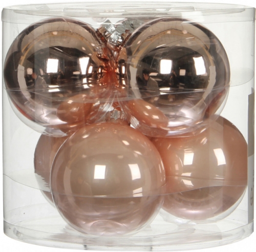 Елочные шарики комплект 6 шт цвет розовый 78569