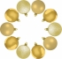 Елочные шарики 10 шт., комплект, цвет золотой