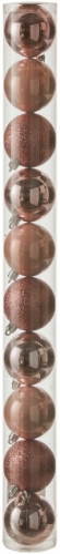 Елочные шарики комплект 10 шт цвет розовый 38871