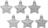 Елочные украшения 9 шт., "Звезды" набор, цвет серый