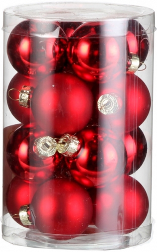 Елочные шарики комплект 16 шт цвет красный 39441