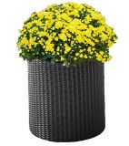 Горшок для цветов Cylinder Planter Medium, серый