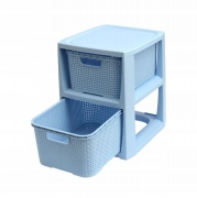Комод на 2 ящика RATTAN мини голубой