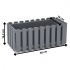 Балконный ящик BOARDEE FENCYCASE W навесной 400мм серый 88642-405