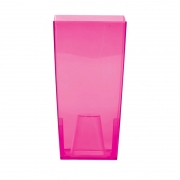 Горшок для цветов URBI 125мм квадратный прозрачный розовый 70821-9