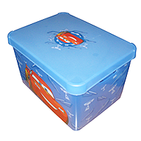Ящик для хранения Deco`s  CARS прозрачный синий