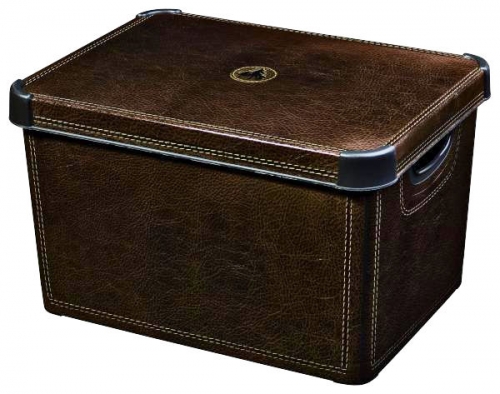 Ящик для хранения 23л Deco`s STOCKHOLM Leather 1103