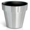 Горшок для цветов CUBE chrome silver 200мм 