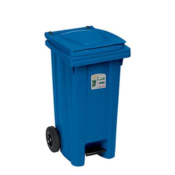 Мусорный бак с педалью STEFANPLAST BIDONE CARRELLATO 120 Л 