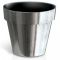 Горшок для цветов CUBE chrome silver 200мм 