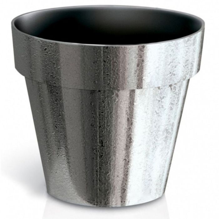 Горшок для цветов CUBE chrome silver 200мм 