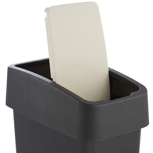 Відро для сміття "FLIP LID" 10л графіт