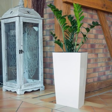 Горщик для квітів URBI 325мм квадратний з вкладкою "2"в"1" Білий 74975-449