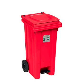 Мусорный бак с педалью STEFANPLAST BIDONE CARRELLATO 120 Л 