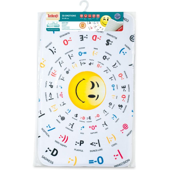 Килимок для ванної Tatkraft 3D Emotions з мікрофібри з протиковзною основою 50х80 см 14893
