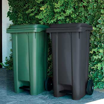 Мусорный бак с педалью STEFANPLAST BIDONE CARRELLATO 120 Л 