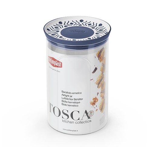 Ємність для зберігання продуктів кругла 1,2л Tosca синя