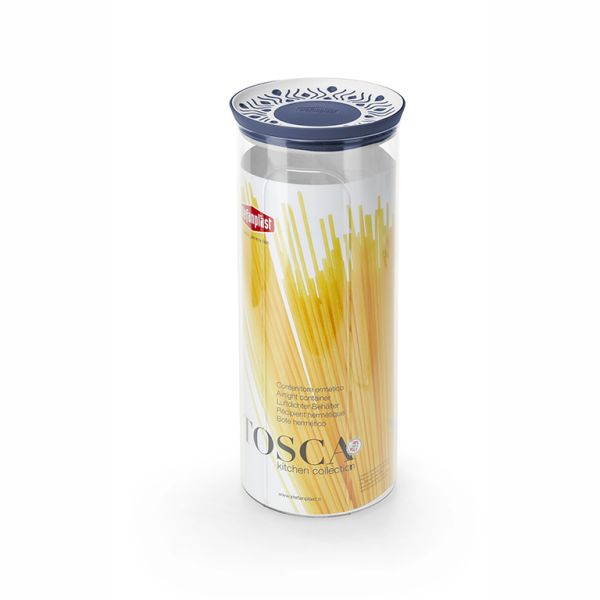Емкость для хранения продуктов круглая 2,2л Tosca коричневая