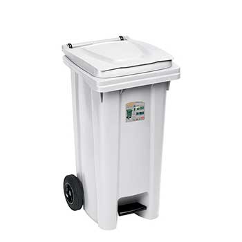 Мусорный бак с педалью STEFANPLAST BIDONE CARRELLATO 120 Л 