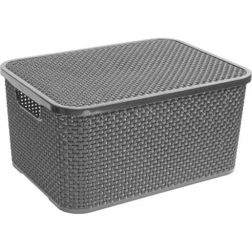 Ящик з кришкою RATTAN 7л антрацит 1722.1