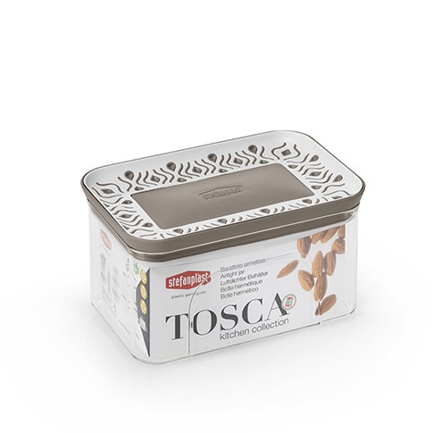 Ємність для зберігання продуктів прямокутна 0,7л Tosca коричнева